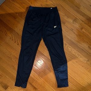 retro navy blue track pants